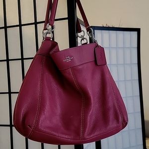 Coach leather red purse